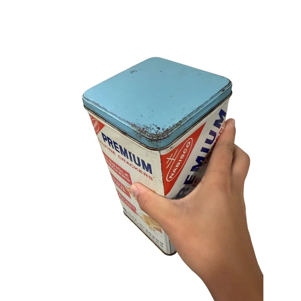 Vintage Nabisco Premium Saltine Crackers‎ Tin 1960's Collectible Advertising